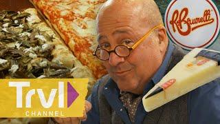 Pecorino Romano Cheese & Pizza in Rome | Bizarre Foods with Andrew Zimmern | Travel Channel