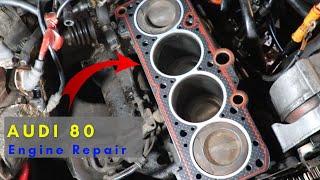 Engine Head Gasket Replacement On Audi 80 From Start To Finish !!!