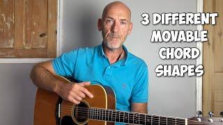 3 different movable chord shapes