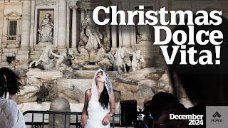 Christmas in Rome: Elegance and Light Magic in Via Veneto and Via del Tritone. Rome 4K 50 fps.