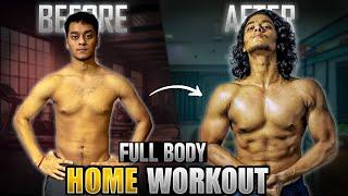 How to Build MUSCLE At Home- Full Body *DUMBBELLS ONLY* HOME WORKOUT for Beginners | Transformation