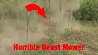 Horrible Remote Controlled Flail Lawn Mower - RC Crawler Robot Mulcher - Smash Everything on Ground