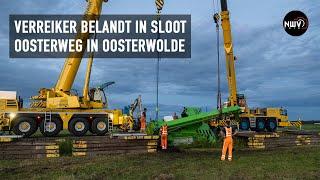 Berging verreiker aan de Oosterweg in Oosterwolde