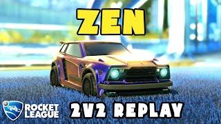 zen Ranked 2v2 POV #564 - zen & nmj_c VS hunter & velocity - Rocket League Replays