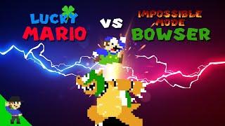 Lucky Mario vs Impossible Mode Bowser