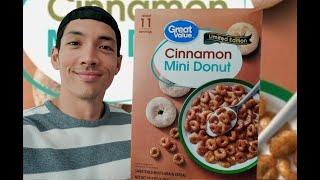 Trying Great Value LIMITED EDITION Cinnamon Mini Donut Cereal! - AndrewEatsAll