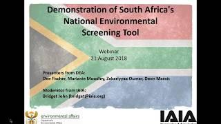 Demonstration of South Africa's National Environmental Screening Tool