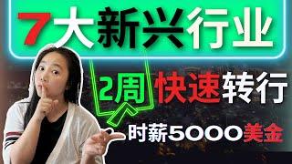 【7大新兴职业最高时薪5000美金】：最快2周转行，2024-2029年未来新职位远程赚钱。