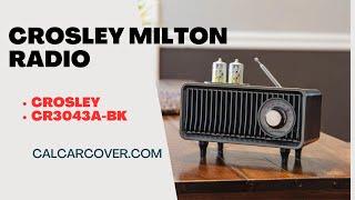 Crosley Milton Desktop Radio CR3043A-BK Vintage Look Desktop Radio with Bluetooth