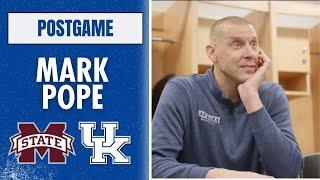 Mark Pope talks with KSR after Kentucky beats Mississippi State 95-90