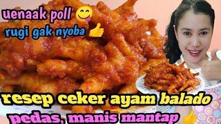 ceker ayam balado pedas manis|| resep ceker ayam balado enak