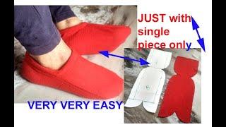 10 minutes easy  - गर्म ऊनी मोजे बनाए पुराने कपड़े से / winter socks boots for ladies/ girls / kids