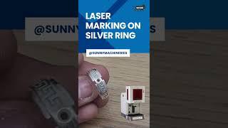 Laser Marking on Silver Ring With Rotary Stand #shorts