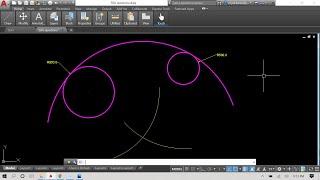 AutoCAD Tutorial: How to draw an external tangential arc to 2 circles (Technical Drawing)