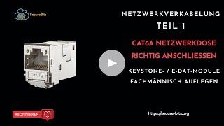 CAT6a Netzwerkdosen anschließen - Keystone / E-DAT