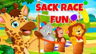 Sack Race Fun with Giramille | Kids Cartoon