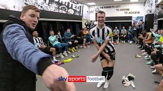 Howe's dressing room speech inspires Dan Burn to get up and dance! 