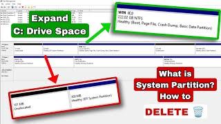 How to Delete Unnecessary System Partitions & Extended "C-DRIVE" Space (हिंदी)