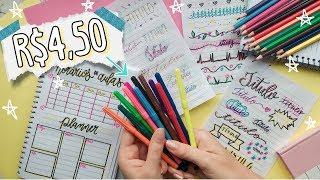 COMO TER UM CADERNO LINDO USANDO MATERIAIS BARATOS! - PLANNER, TÍTULOS E DIVISÓRIAS