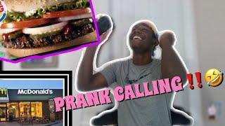 PRANK CALLING RANDOM PLACES ‼️ / MCDONALDS/ BURGER KING / WALMART