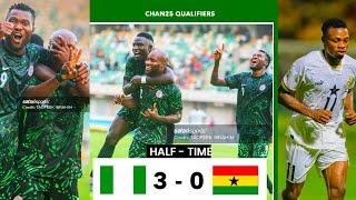 NIGERIA 3-0 GHANA | FIRST HALF GOALS & HIGHLIGHTS CHAN 2025 QUALIFIERS FT NIGERIA 3-1 GHANA