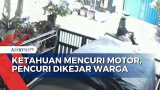 Aksi Pencurian Sepeda Motor di Banten Terekam CCTV, Pelaku Dikejar Warga!