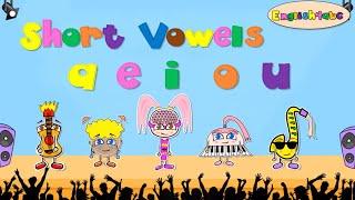 Short Vowels aeiou/Phonics Song/1,2,3 Syllable Words