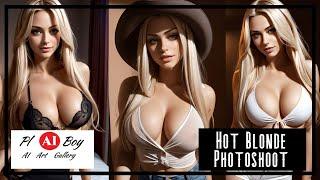 4K AI LOOKBOOK | AI Models |  Hot Blonde Photoshoot 4K