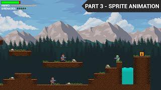 PyGame Scrolling Shooter Game Beginner Tutorial in Python - PART 3 | Sprite Animation