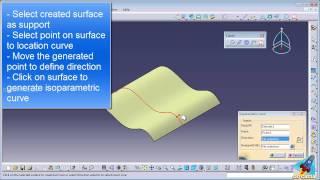 CATIA GENERATIVE SHAPE DESIGN - Isoparametric Curve