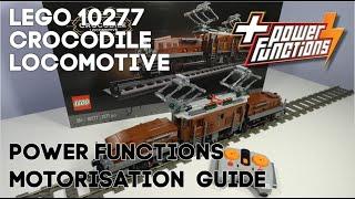 Lego 10277 crocodile locomotive power functions motorisation guide