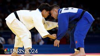 Japan's Hifumi Abe REPEATS as gold medalist in men's 66kg judo | Paris Olympics | NBC Sports