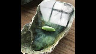 Cutting a Cabochon out of Nephrite Jade from Washington State- Rough to Cabochon