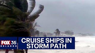 Hurricane Beryl: Cruise ships caught in the storm