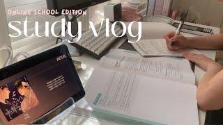 study vlog  last weeks of the term, assessments, online school 