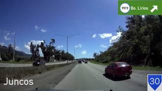 Driving in Puerto Rico - Caguas to Humacao (PR-30 East)