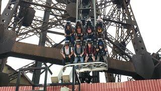 Tower of Terror front seat ride with g-force overlay at Gold Reef City Theme Park