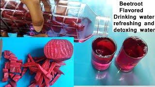 Beetroot Flavored Drinking water/ Beetroot detox water/Beetroot refreshing water/Chukandar yukt pani