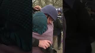 Tears of Joy as Villagers Near Kherson Greet Reporters #shorts  | VOA News