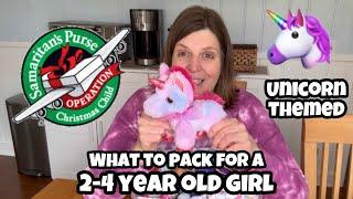 Operation Christmas Child - 2-4 year old girls box: Unicorn Themed