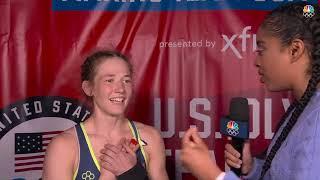 U.S. Olympic Wrestling Trials: Sarah Hildebrandt reacts to qualifying for Paris Olympics