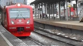 Aeroexpress at Belorussky railway terminal in Moscow