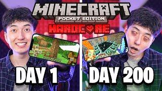 I Survived 200 Days in HARDCORE Minecraft Pocket Edition