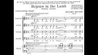 Benjamin Britten - Rejoice in the Lamb (score video)