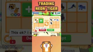 What People Trade For NEON LUNAR TIGER in Adopt me #shorts #adoptme