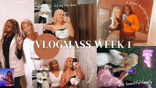 Vlogmass week 1 Cici 19th Birthday, My first date, getting hair done, thanksgiving with us & Moana 2