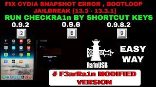 #Ra1nusb #F3arRa1n version|Fix cydia error check snapshot error code general|Jailbreak 12/13/14