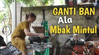 MINTUL jadi tukang ban...! || WOKO CHANNEL - BCT Tire changer