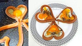 Egg With Sausage | Food decorations | Heart shaped fried egg - Eggs with sausage | Egg Decoration