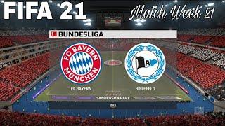 FIFA 21 - Bayern Munich vs Bielefeld gameplay | Bundesliga1 match week 21